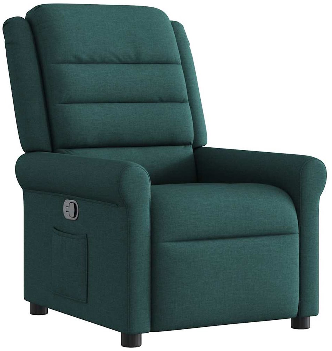 vidaXL Fauteuil - verstelbaar - stof - donkergroen