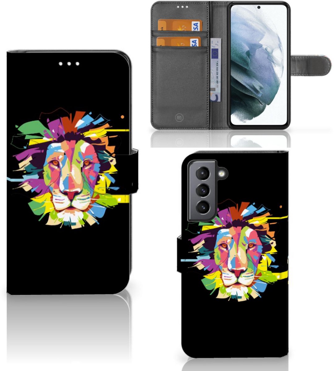 Samsung Galaxy S21 FE Leuk Hoesje Lion Color