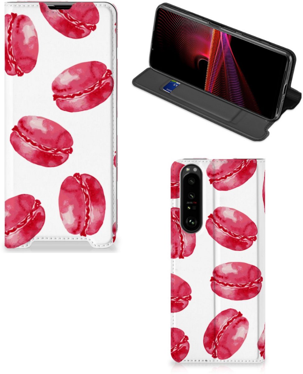 Sony Xperia 1 III Flip Style Cover Pink Macarons