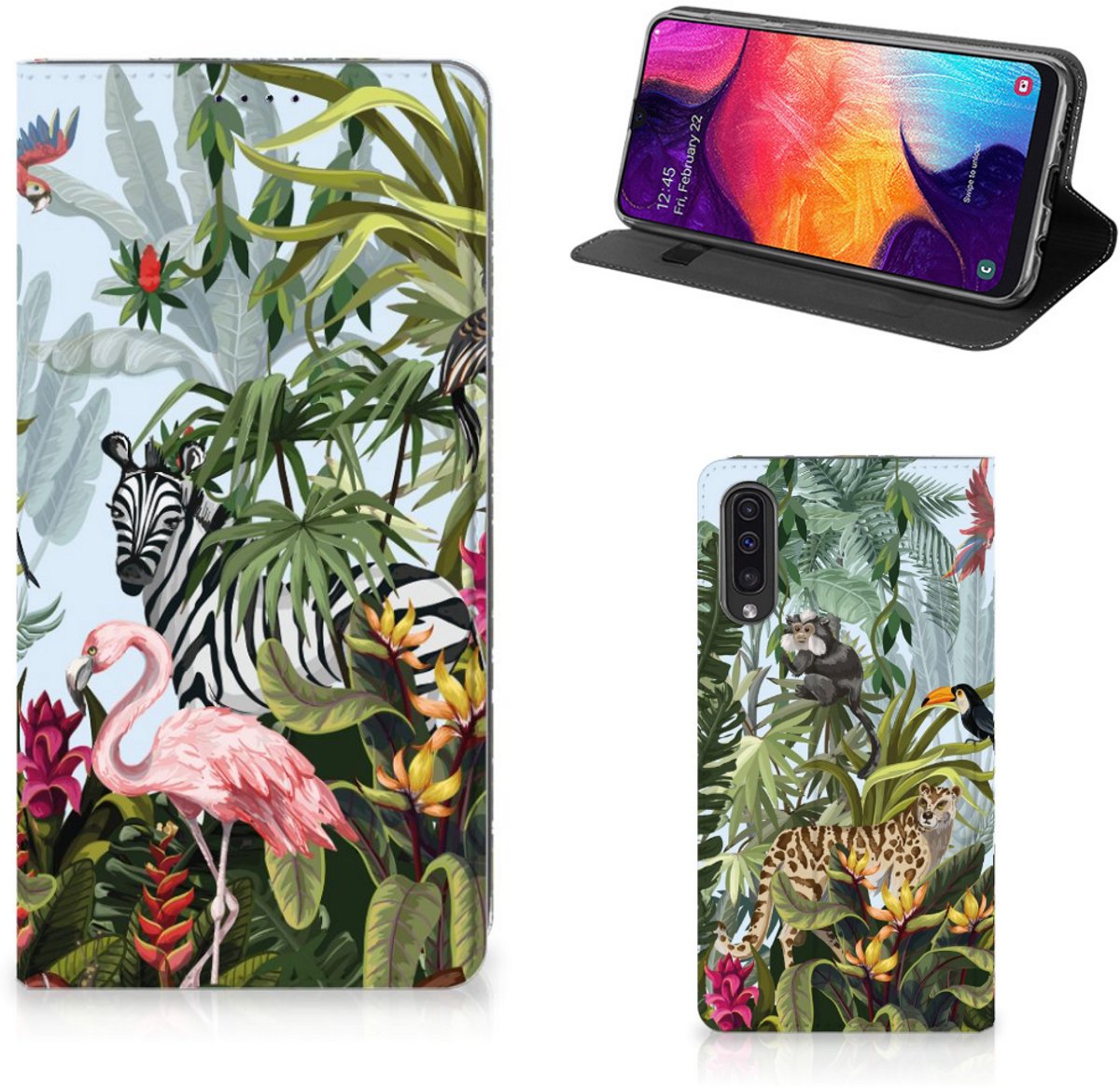 Book Case voor Hoesje maken voor Samsung Galaxy A50 Jungle