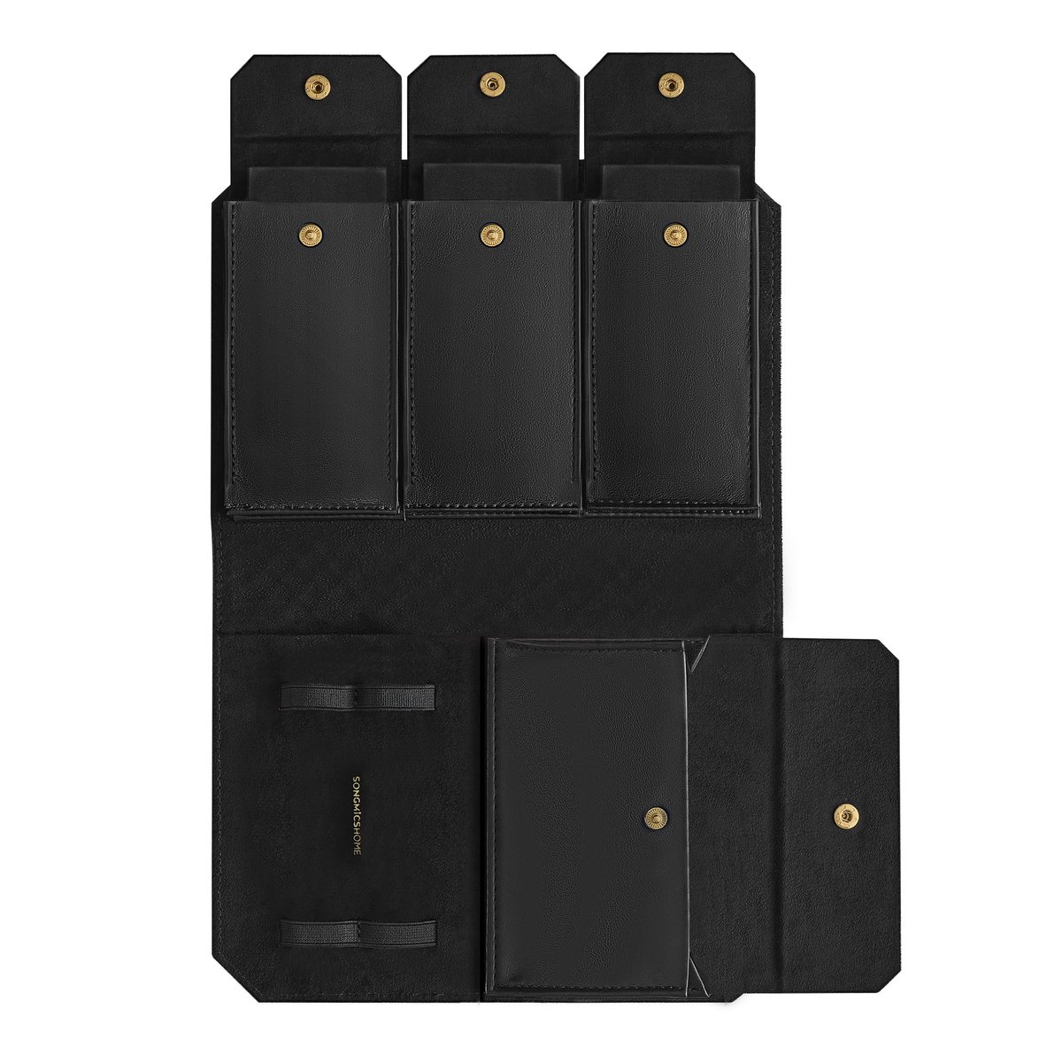 Uhrenbox - Voor 3 Uhren - PU Kunstleder in Flechtlook - Compact en Tragbaar