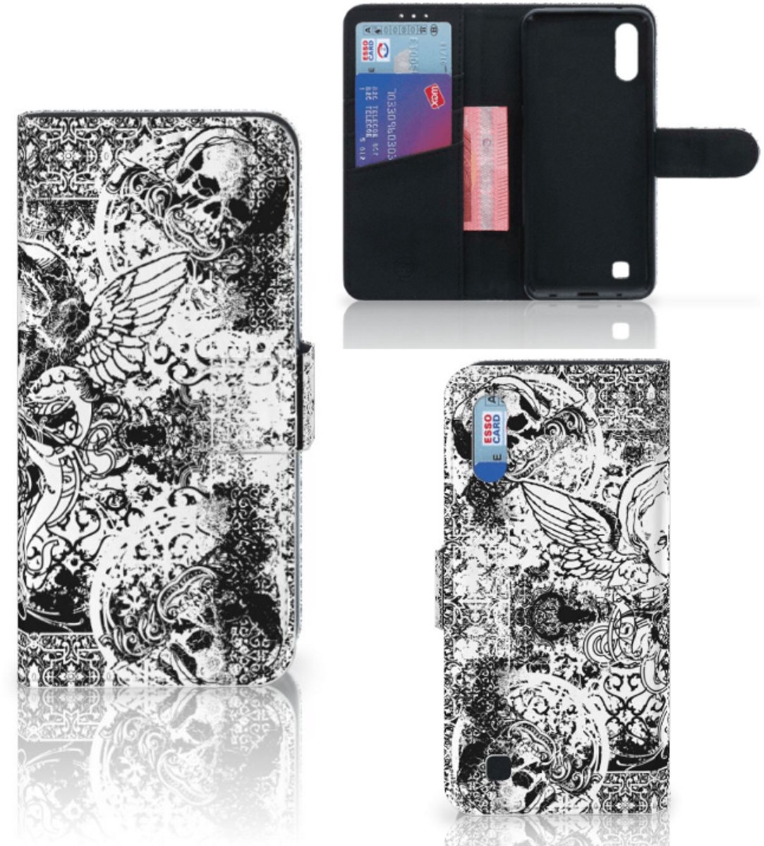 Telefoonhoesje met Naam Samsung Galaxy M10 Skulls Angel