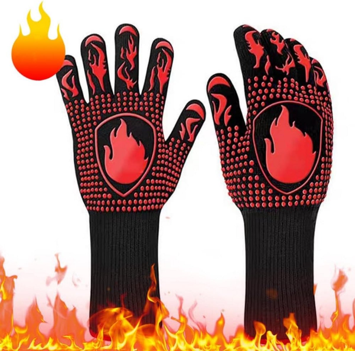 Hittebestendige barbecuehandschoenen voor grillen en koken