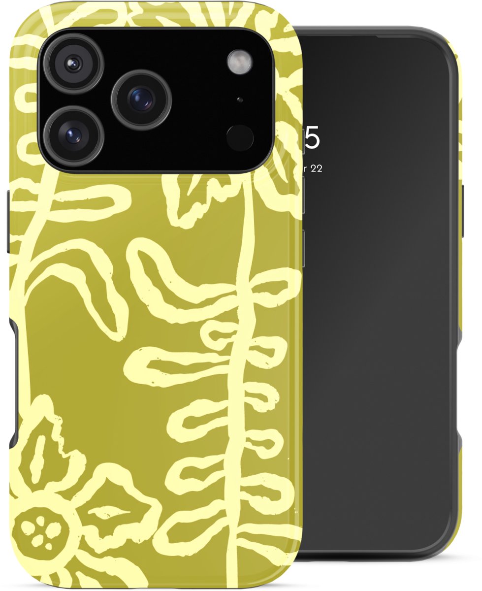 Selencia Hoesje - Geschikt voor Apple iPhone 17 Pro - Backcover - Chalky Bloom