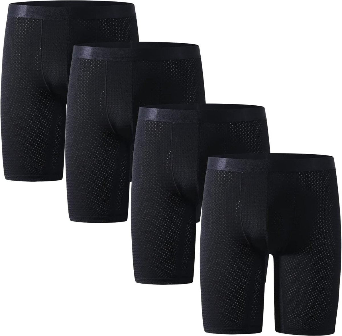 Heren Katoen Lange Boxer Shorts Patroon (3 Pack)