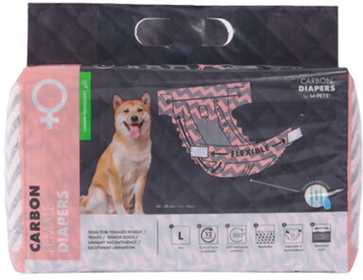 M-Pets Carbon Luiers voor Teefjes - L