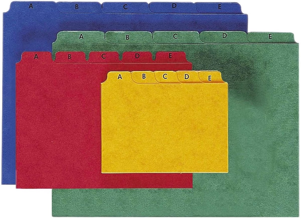 Gidsregister A6 met Persspan Tabs - Blauw