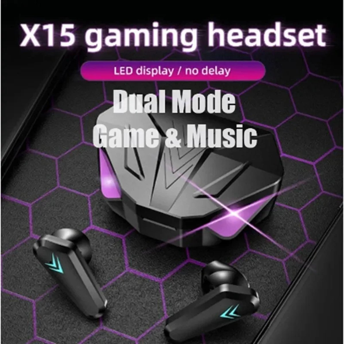 NIEUWE X15 TWS Oordopjes Bluetooth Draadloze Gamer Koptelefoon 65ms Lage Latentie Oordopjes Fone Gamer Headset Gamer Met Microfoon Handvrij