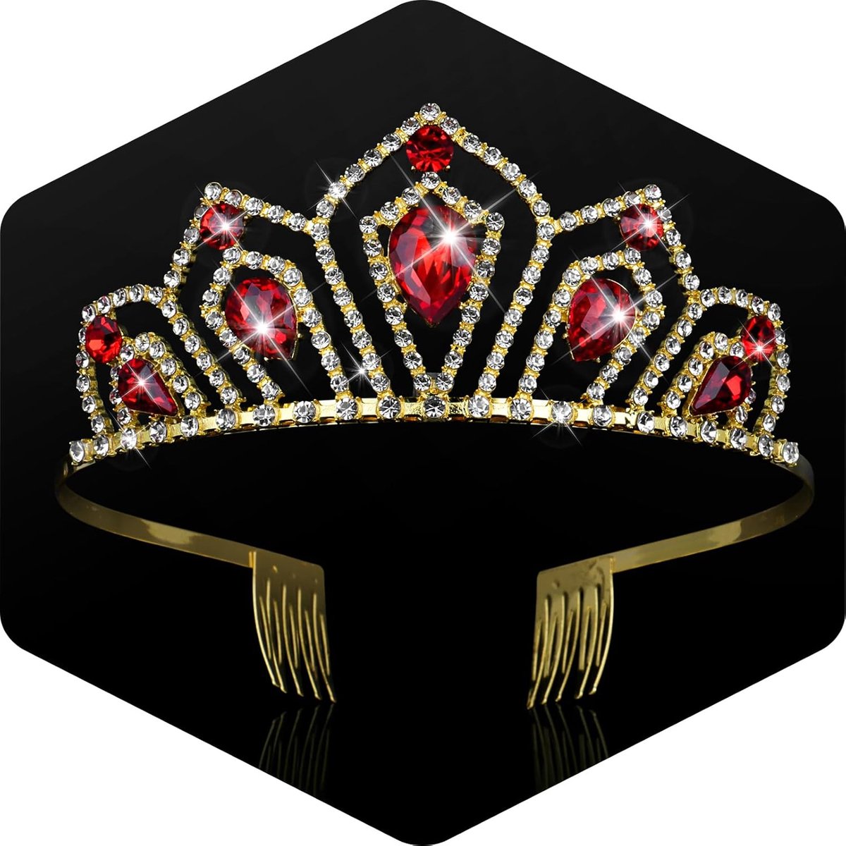 Kroon en Tiara met Kristallen en Strass voor Vrouwen en Meisjes