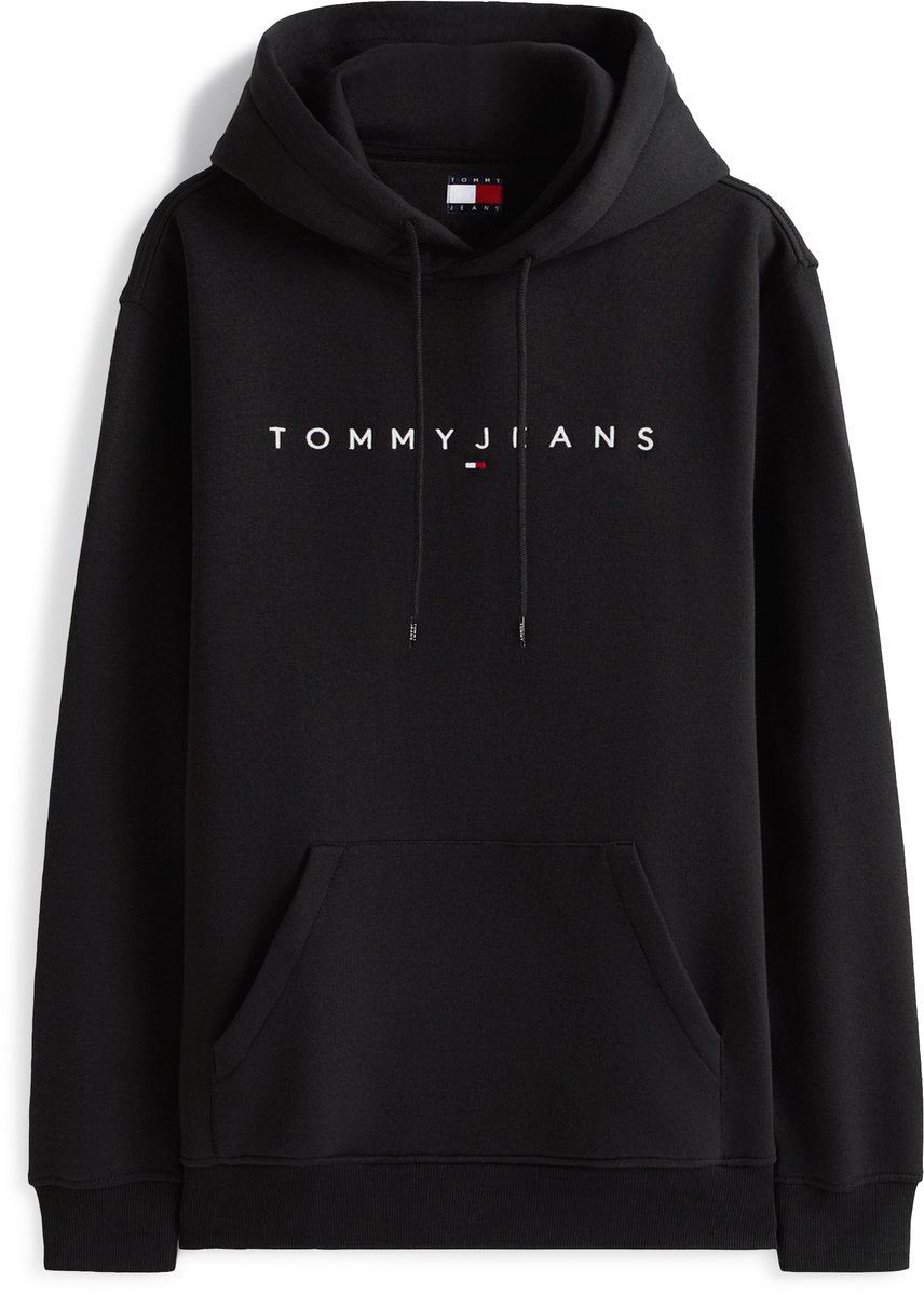 Tommy Jeans Tjm Reg Linear Logo Hoodie Ext Zwart