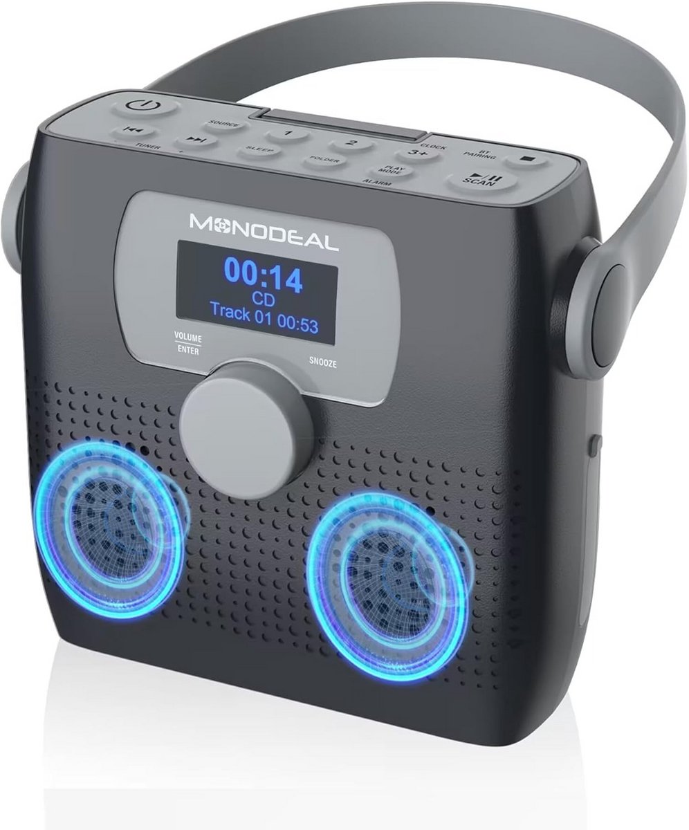 Draagbare CD Speler met Bluetooth en FM Radio Functie