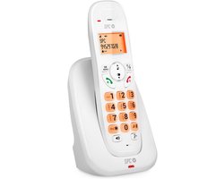 Draadloze Telefoon met Verlichte Toetsen en Display - Handsfree, Oproepherkenning en Eco-Modus - Wit
