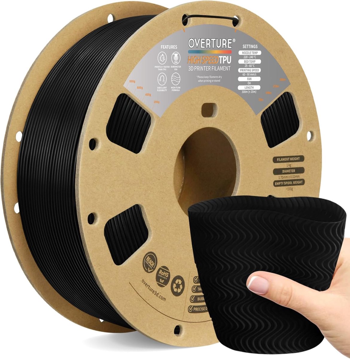Hoogwaardige 3D Printer TPU Flexibel Filament 1.75mm 95A