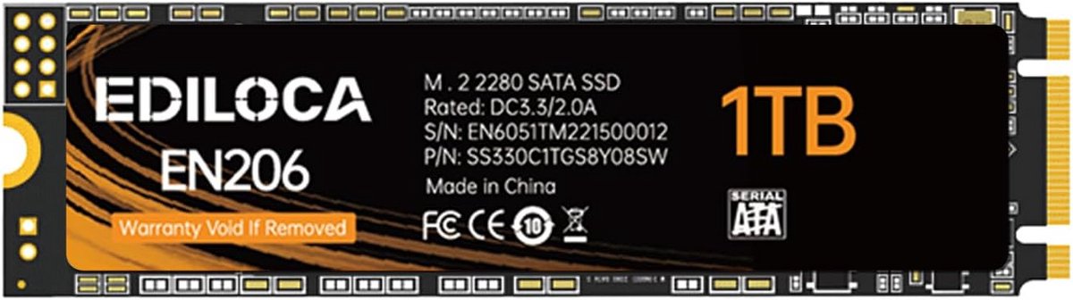 1 TB M.2 SATA SSD - Hoge lees- en schrijfsnelheden voor PC, Ultrabooks, en Tablets