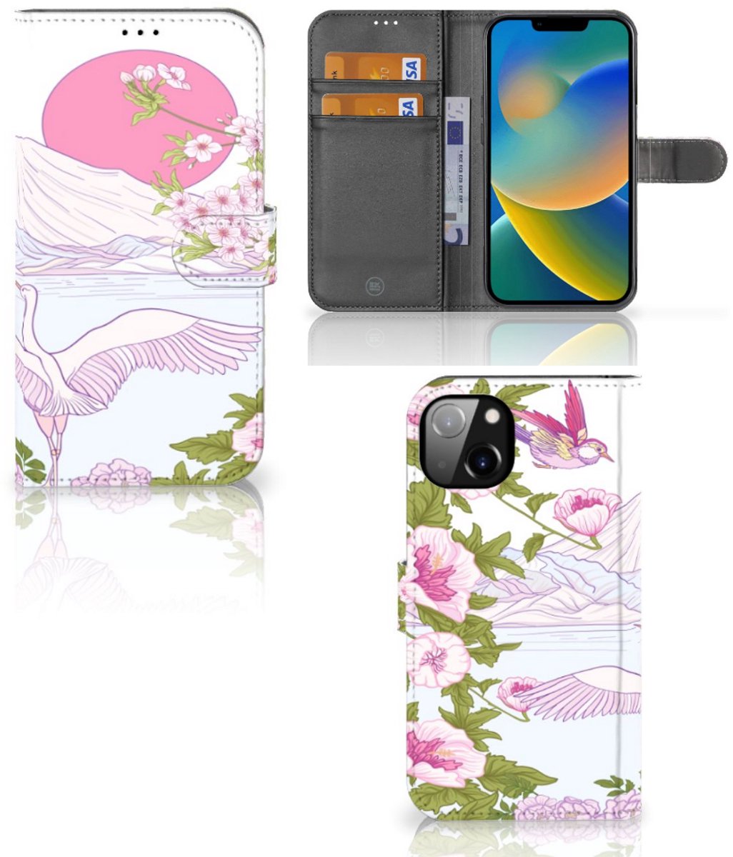iPhone 14 Plus Telefoonhoesje met Pasjes Bird Standing