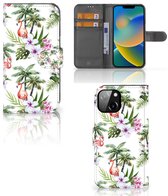 Coque Téléphone Apple iPhone 14 Protection Téléphone Palms Flamingo