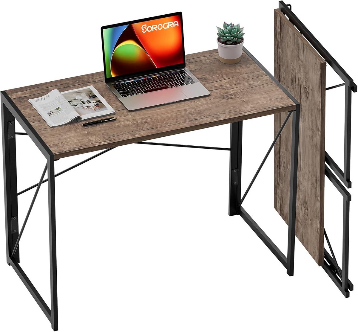 Opvouwbaar bureau 80 cm - Ruimtebesparende schrijftafel voor slaapkamer en thuiskantoor