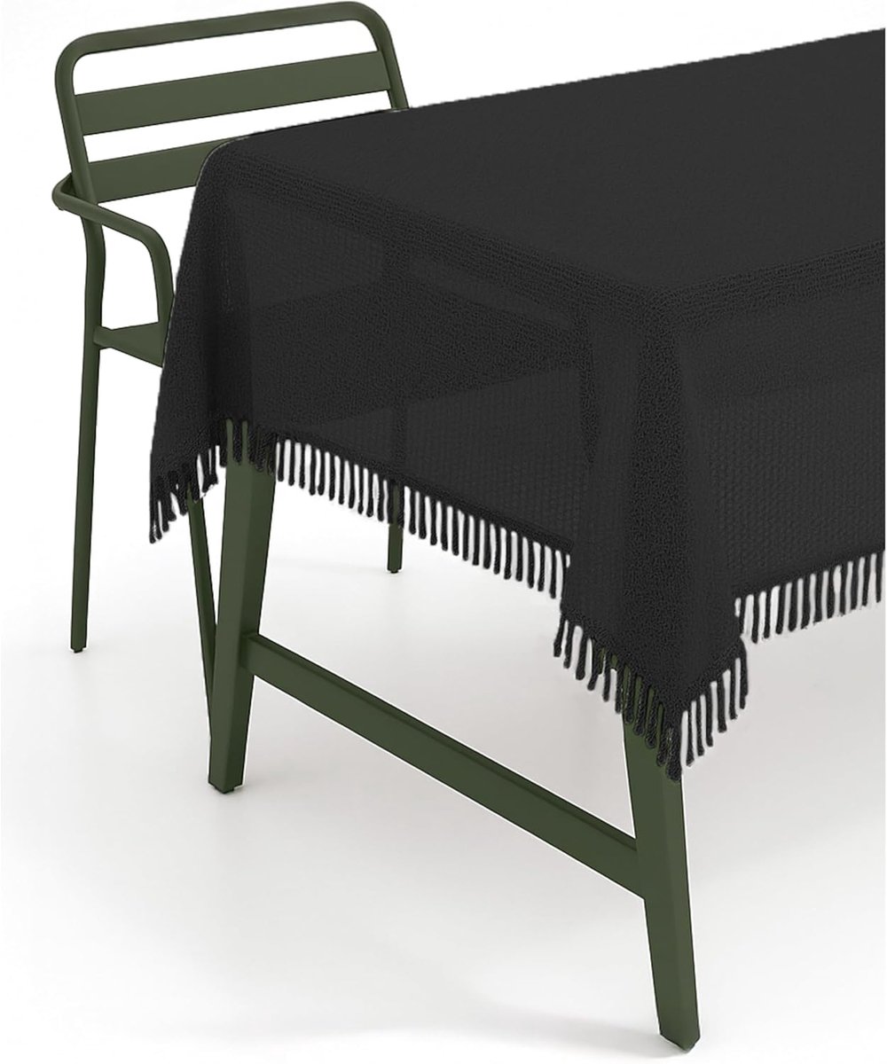 Weerbestendig Antislip Tafelkleed met Franjes voor Buiten - Afwasbaar PVC