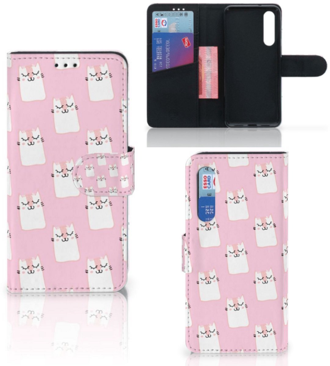 Xiaomi Mi 9 SE Telefoonhoesje met Pasjes Sleeping Cats
