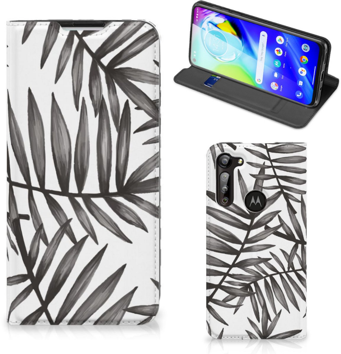 Motorola Moto G8 Power Smart Cover Leaves Grey
