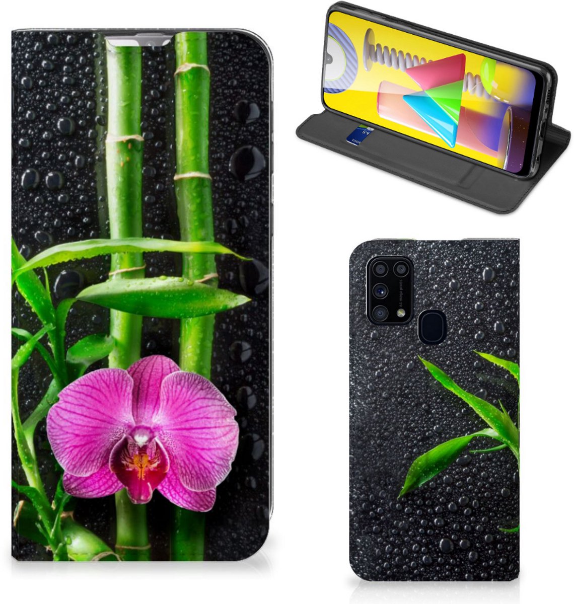 Samsung Galaxy M31 Smart Cover Orchidee