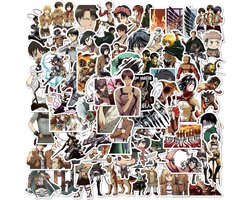 Cool Stickers Pack van 100 Stuks voor Attack on Titan Fans - Perfect voor Waterflessen, Notebooks, Gitaar en Skateboard