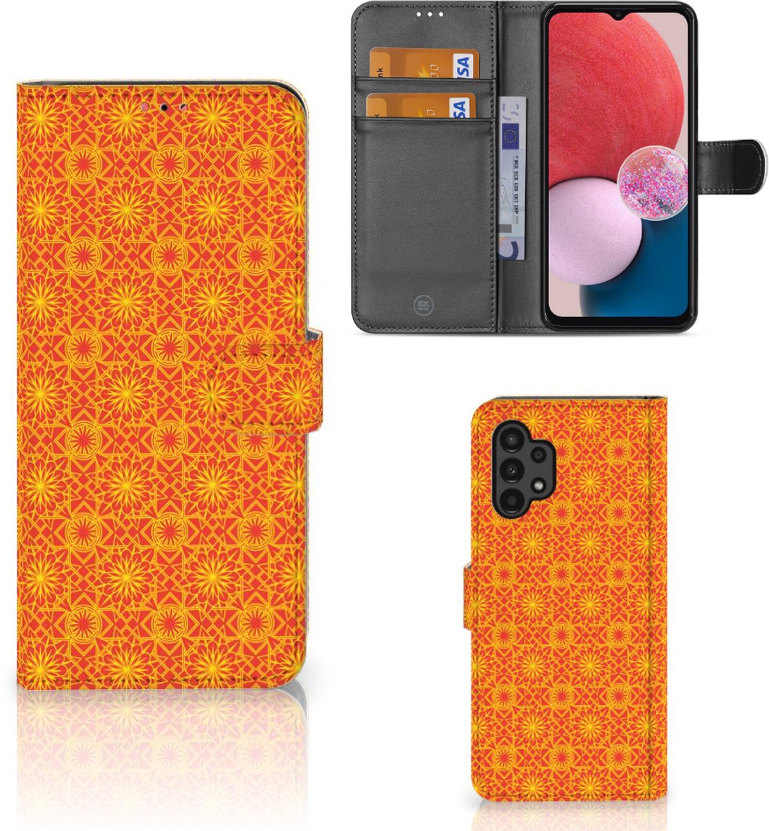 Samsung Galaxy A13 (4G) Telefoon Hoesje Batik Oranje