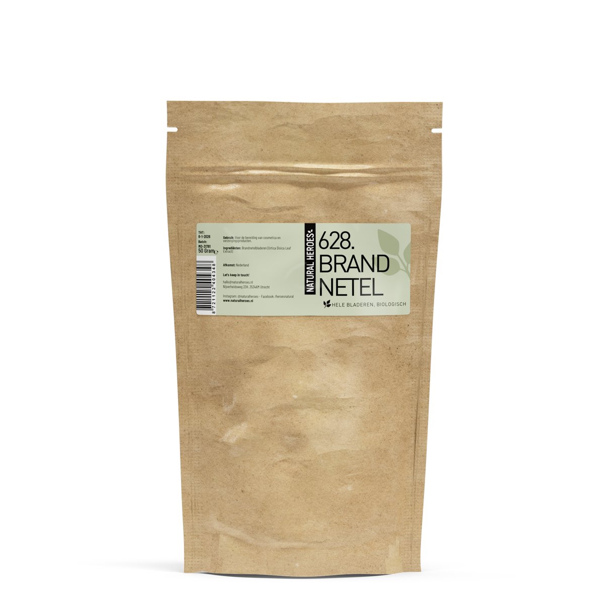 Natural Heroes - Brandnetel (Gedroogd, Hele Bladeren) - Biologisch 50 gram