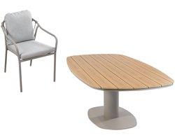 Tuinset Parijs/Tower | 8 personen | Deens ovaal 260 cm | Rope & Tecon Teak