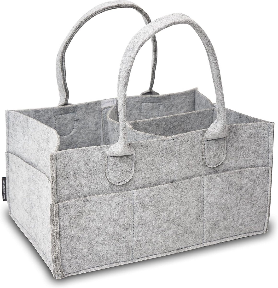 Multifunctionele Vilten Luiertas - Organizer Tas voor Babyaccessoires - Lichtgrijs