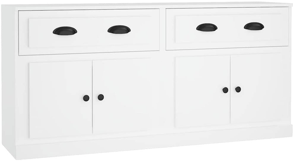 vidaXL - Dressoirs - 2 - st - bewerkt - hout - wit