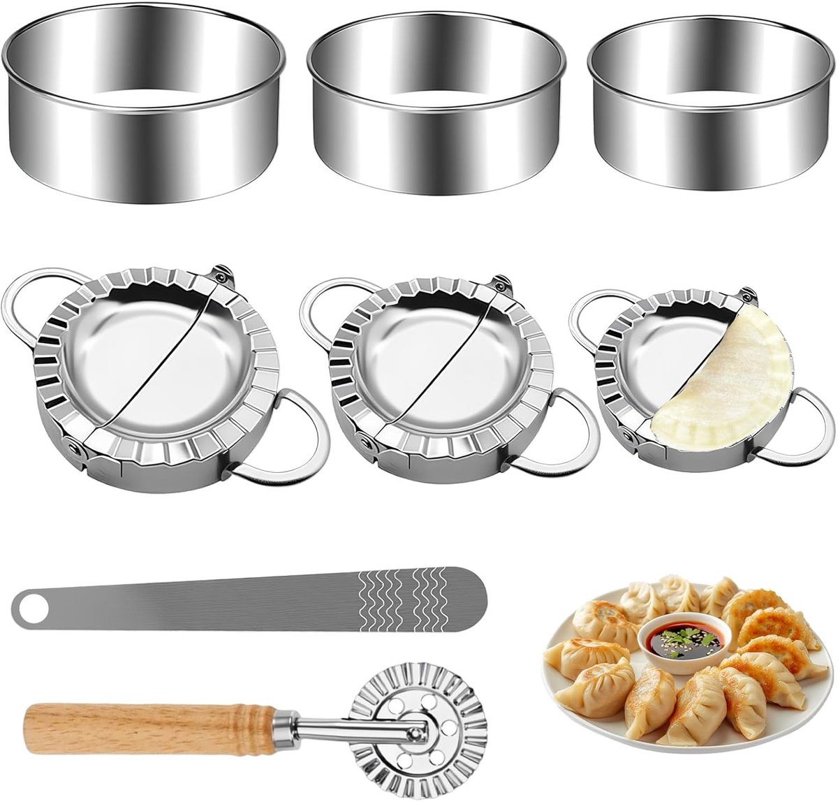Ravioli Machine en Dumplings Keukenaccessoires - 8 Stuks voor Taarten en Wontons