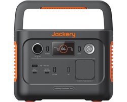 Jackery – Explorer 240 V2 – draagbaar energiestation – 256 Wh LiFePO4-accu – 300W AC/100W USB-C-uitgang – 1 uur snel volledig opladen via APP – zonnegenerator voor buiten kamperen en noodgevallen