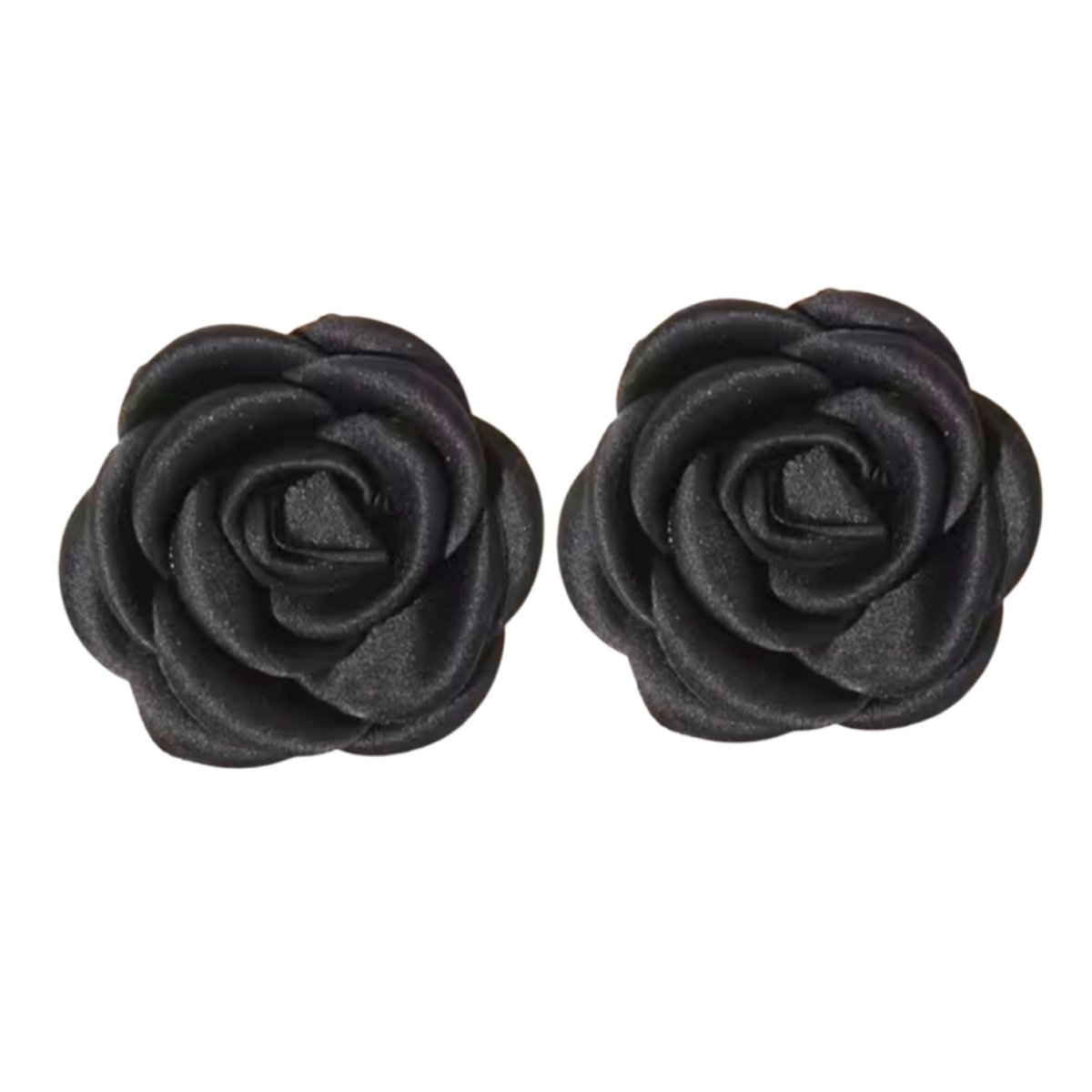 Slipper clips -zwarte bloem- 7 cm- slipper- ballerina -versiering- Charme Bijoux