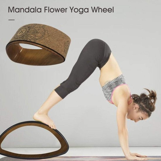 Cork Yoga Wheel - Stretch Hulpmiddel voor Flexibiliteit en Rugondersteuning — afbeelding 2