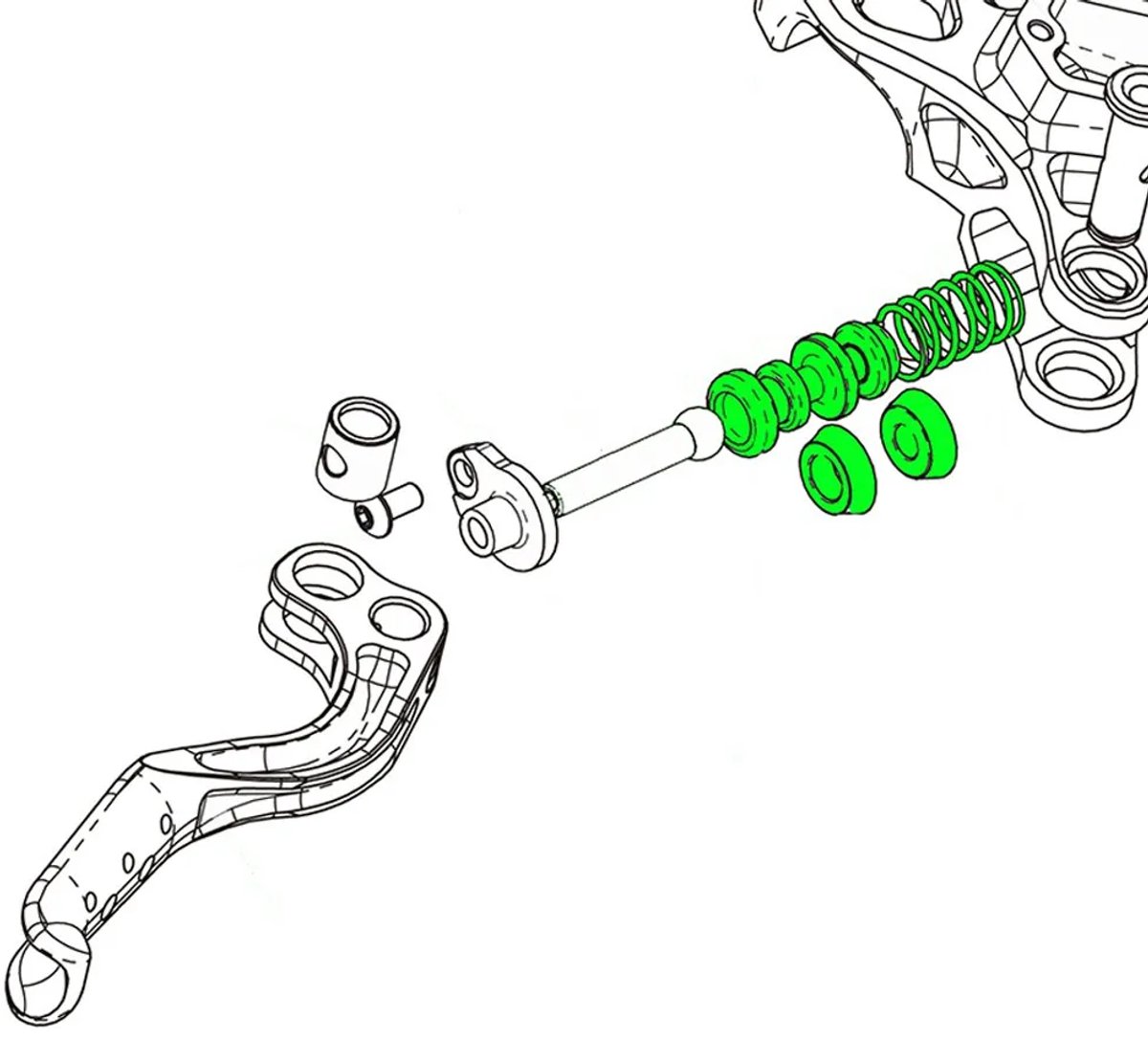 Hope Hbsp259 Race/race Evo/trial Zone Zuigerkit Zilver