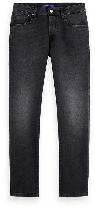 Grijze jeans met een rechte pasvorm.
