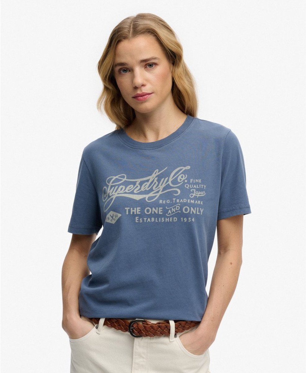 Superdry Insutry Werker T-shirt Blauw