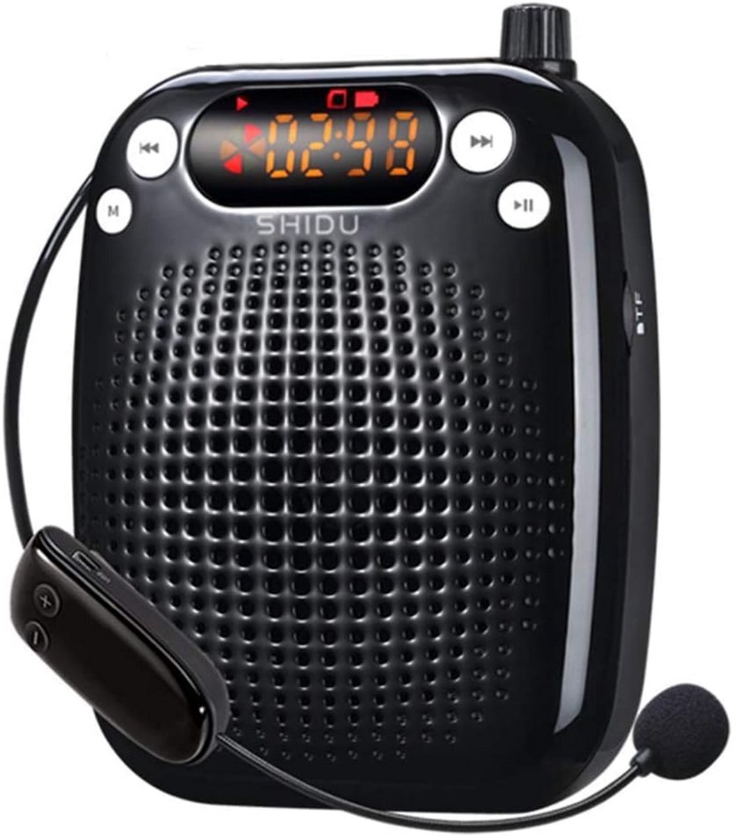 Draadloze Voice Amplifier met Headsetmicrofoon - Draagbare Draadloze Luidspreker voor Docenten en Reisleiders