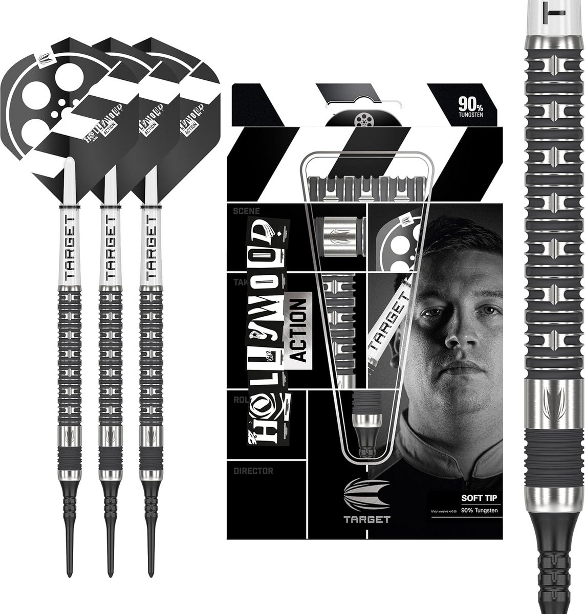 90% Tungsten Soft Tip Dartpijlen met Diepe Groeven en Titanium Nitride Coating