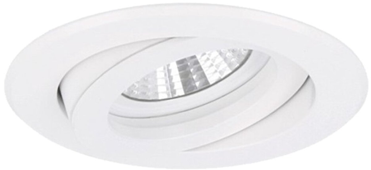 Verona - Inbouwspot Wit Rond - Kantelbaar - 1 Lichtpunt - Ø 82mm - Bladveren