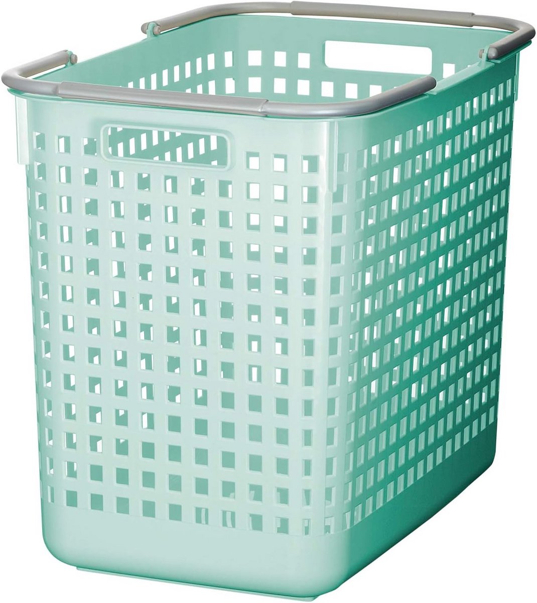 Scandinavische vierkante basket 30x45 cm - mintblauw