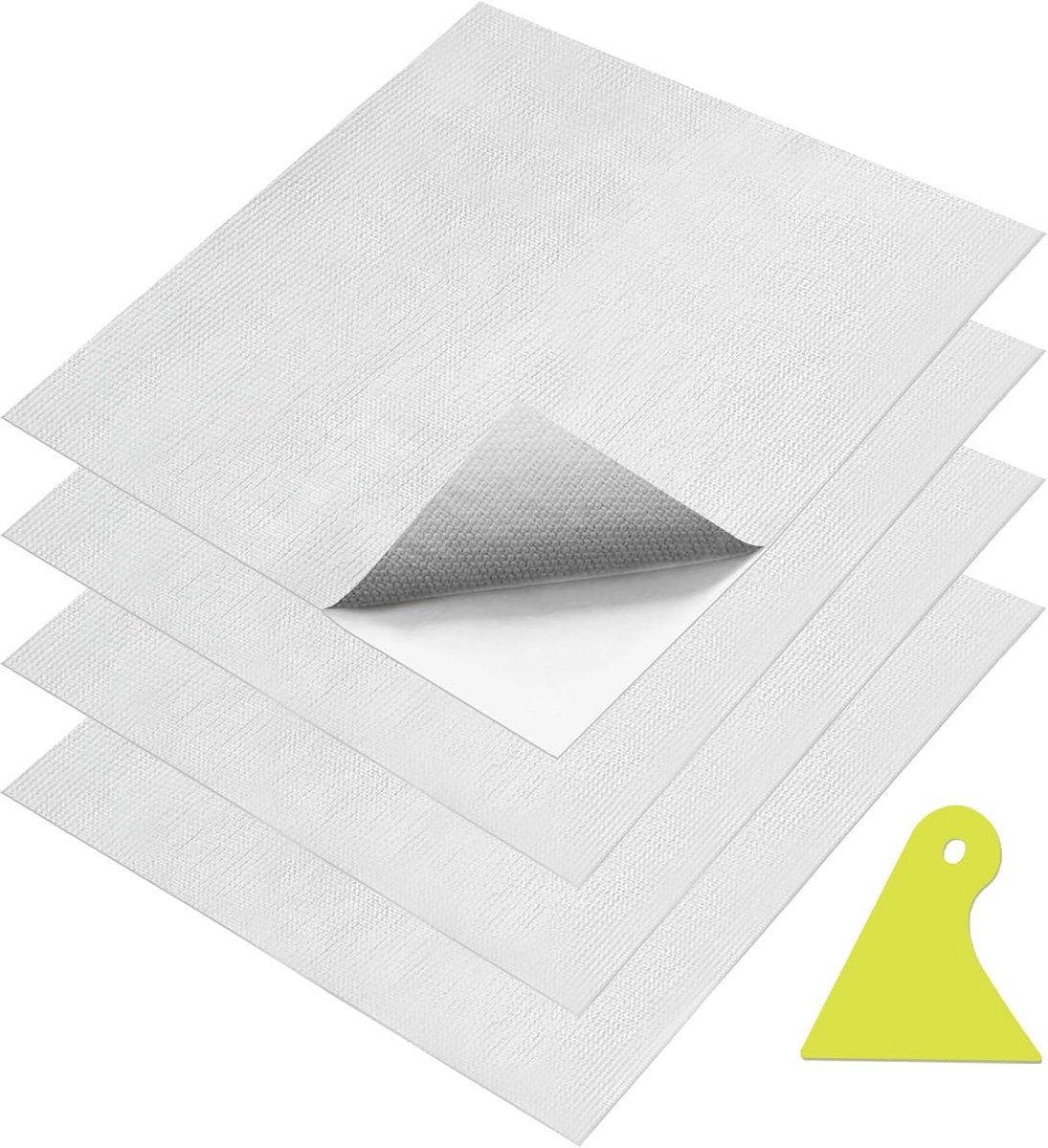 4 Stuks Hittebestendige Zelfklevende Isolatie Folie (30x30 cm) - Aluminium Glasvezel Warmtebescherming