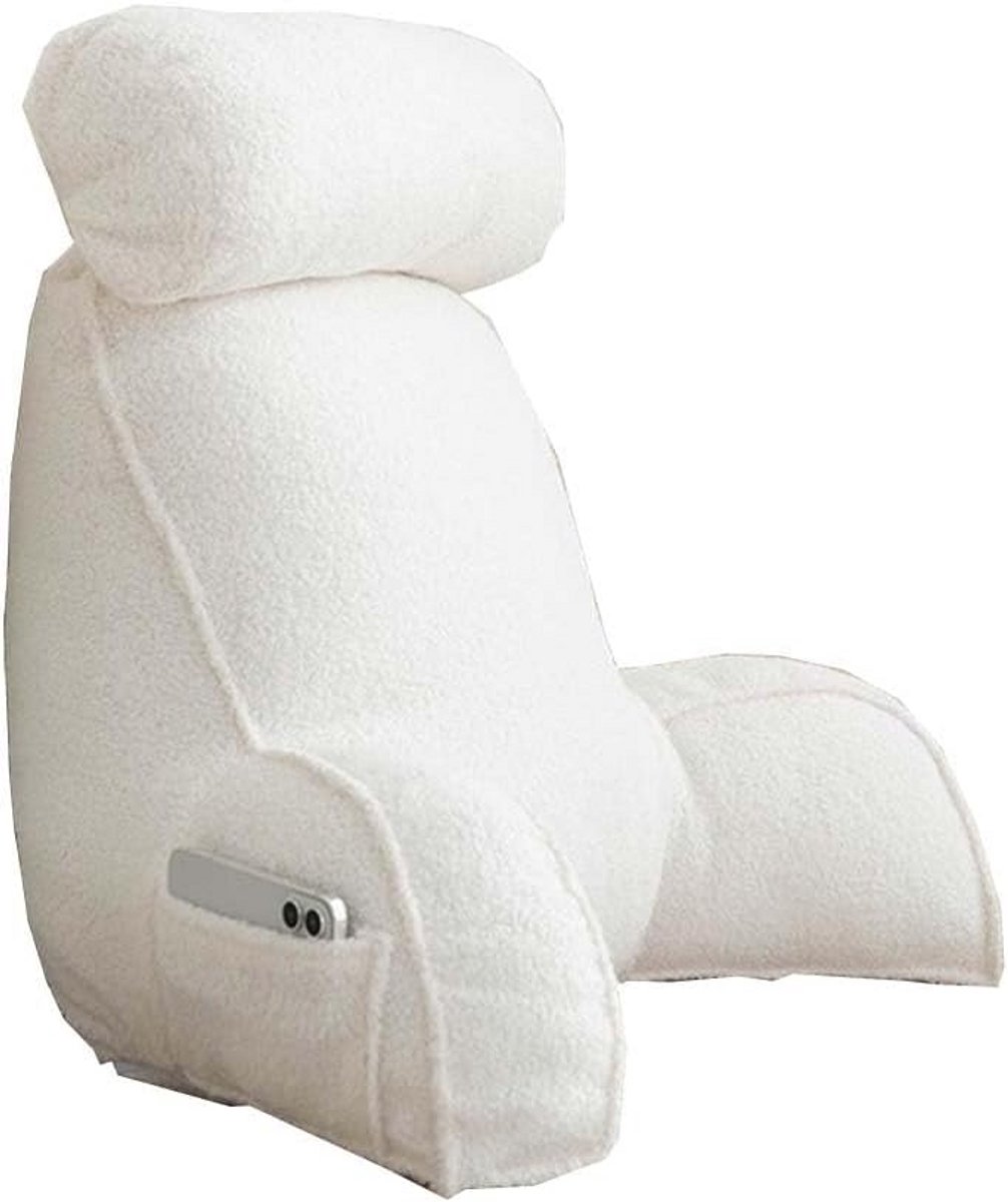 Teddy Leeskussen met Neksteun, Zachte Armen en Polshouder voor Optimaal Comfort in Bed