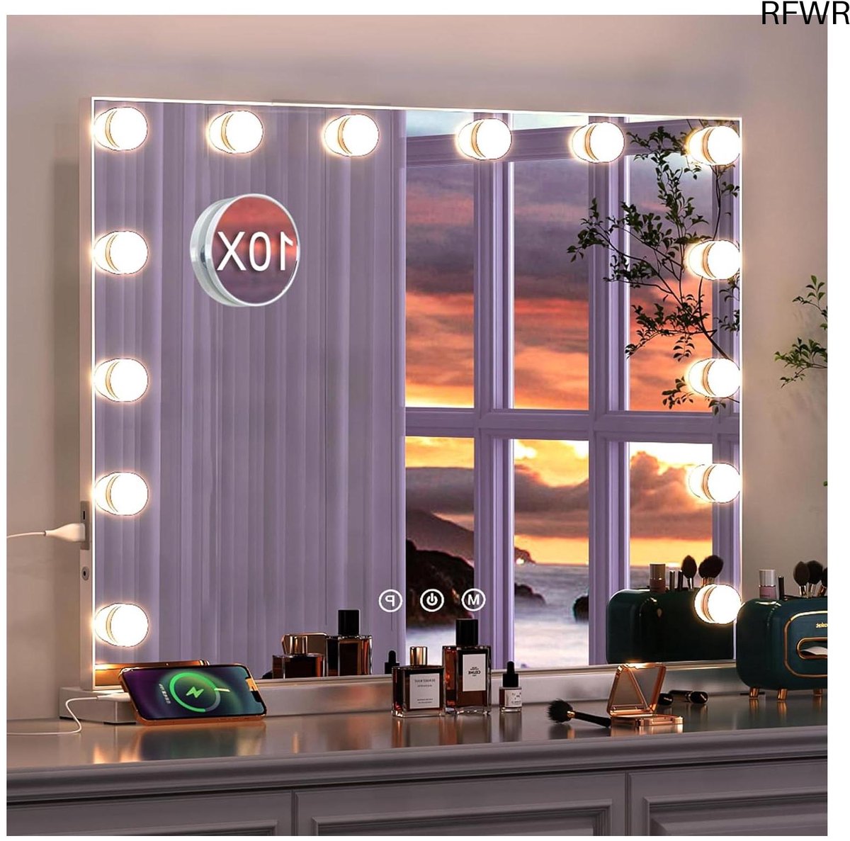 Hollywood Spiegel met Verlichting - Make Up Spiegel - Make Up Tafel - Touchscreen