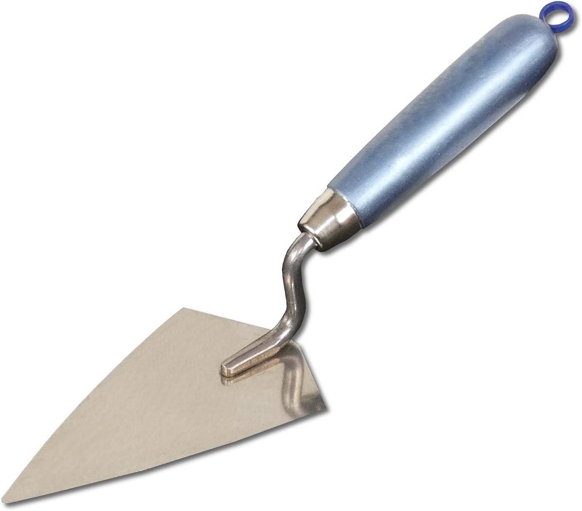 Metselkelle Hamburger Vorm 140x80 mm – Stukadoorskelle van RVS met Houten Handvat