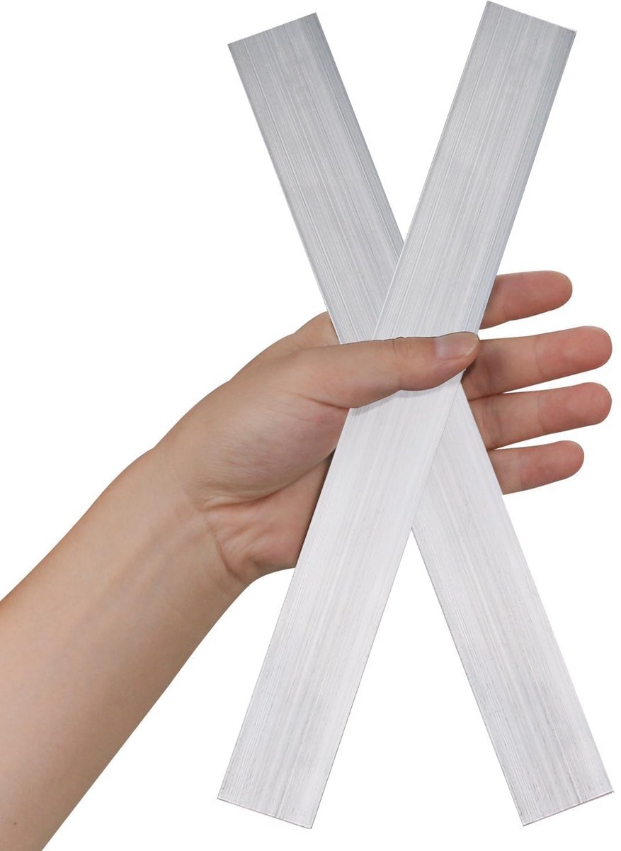 2x Vierkante Aluminium Staven 5mm Dik 35mm Breed 305mm Lang