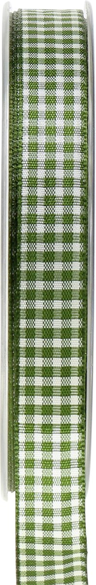 Cadeaulint ruitje groen 15mm 20m