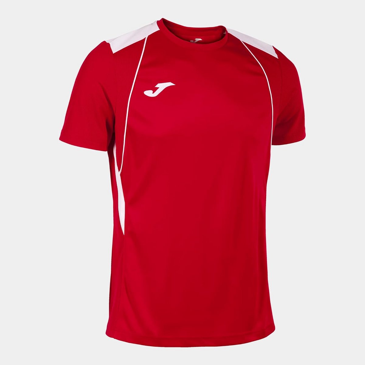 Voetbal T-shirt Korte Mouwen Heren Rood Wit Trainingsshirt