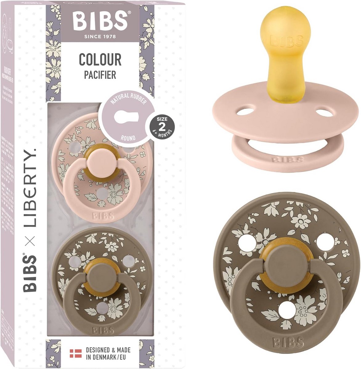 Fopspeen 2-Pack Ronde Speen Natuurlijk Rubberlatex 6-18 Maanden
